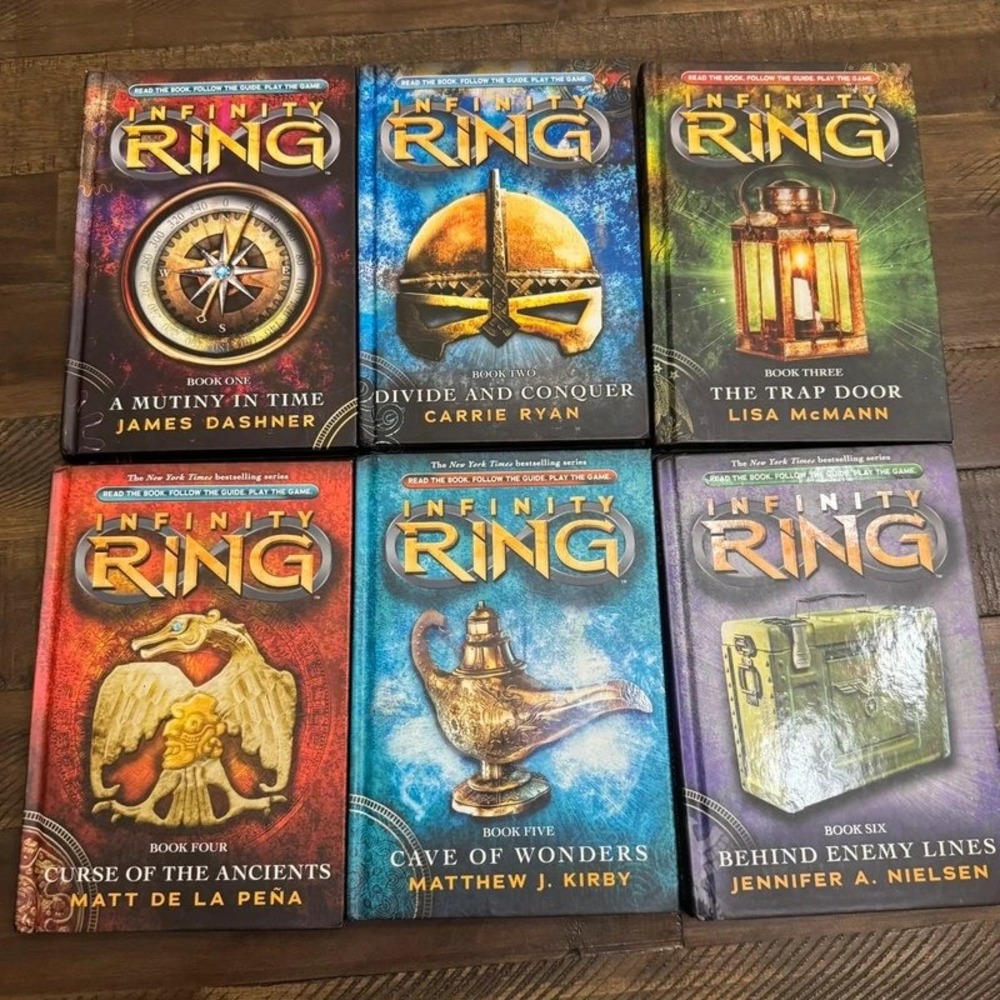 Scholastic Infinity Ring Hardcover Books 1-6 Set Mixed Multi-Color